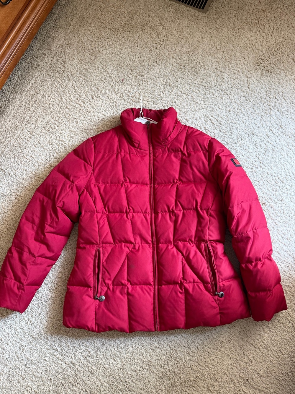 Calvin Klein Red Quilted Puffer Jacket
